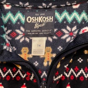 Unisex Oshkosh Festive Fleece Pullover size 14